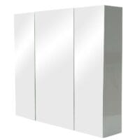 Spiegelschrank Badschrank Hängeschrank hochglanz 70x80x16cm grau