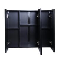 Spiegelschrank Badschrank Hängeschrank hochglanz 70x80x16cm schwarz