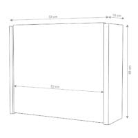 Spiegelschrank JAM-B19 Badspiegel aufklappbar hochglanz 48x59cm