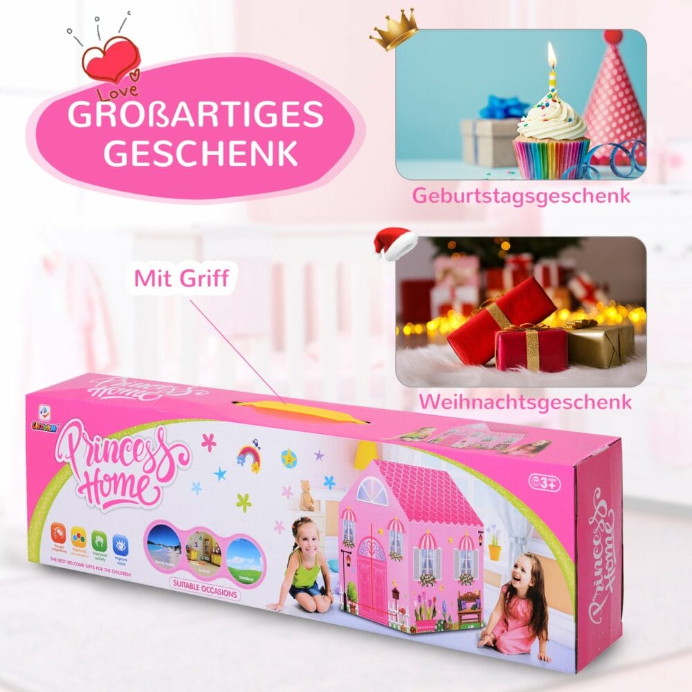 Spielzelt Prinzessin Spielzelt 93 x 69 x 103 cm Rosa