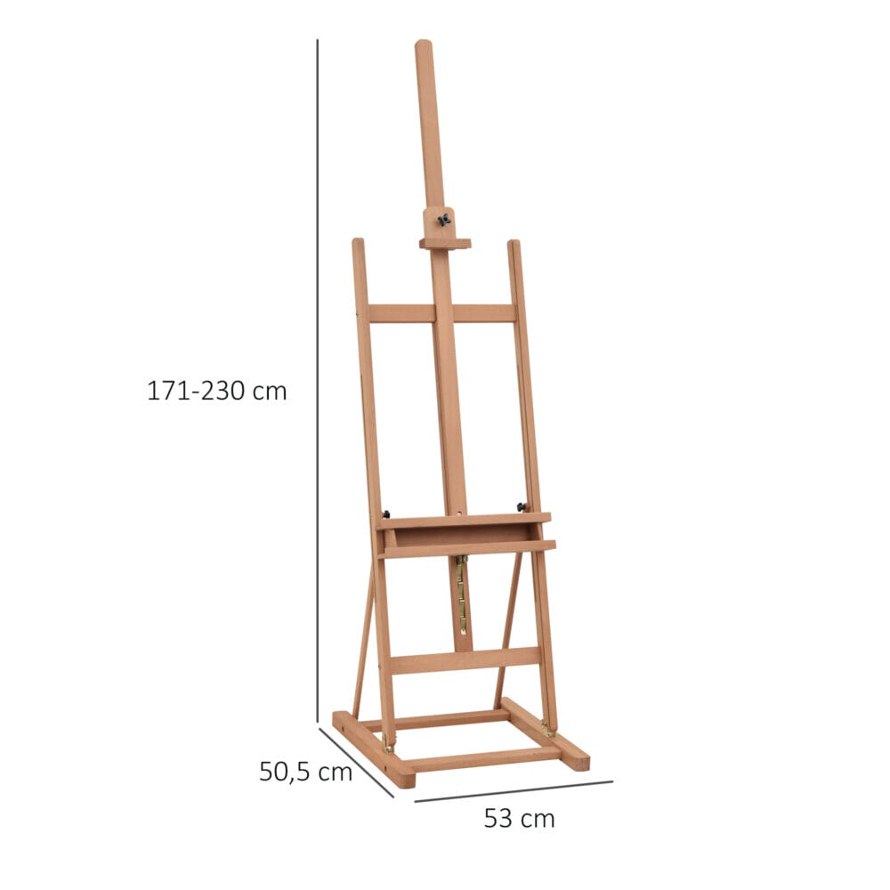 Staffelei Buchenholz Natur 171-230cm Atelierstaffelei