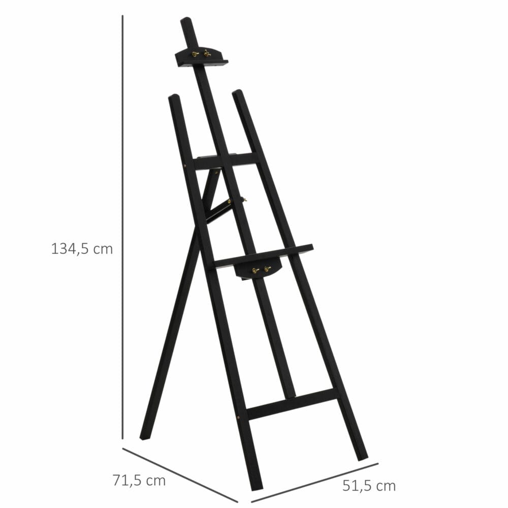 Staffelei Holz Schwarz Holzstaffelei 134