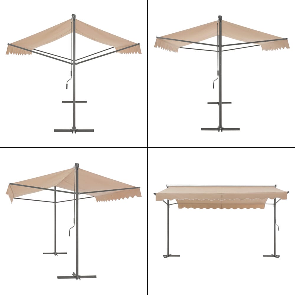 Standmarkise Selenizza freistehend 400x300x260cm Sandfarben