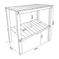 Standregal Suram 50x60x30cm Holz Natur