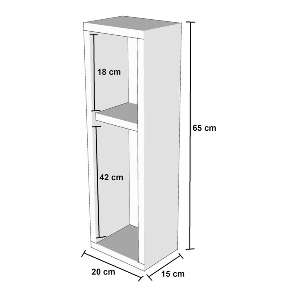 Wandregal Phoenix Weiss 65x20x15cm