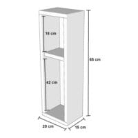 Wandregal Phoenix Weiss 65x20x15cm