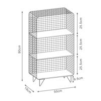 Standregal Metall 90x50x19cm Industrial Chic