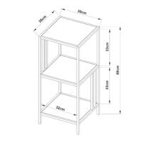 Standregal Kumlinge 35x35x80cm Schwarz