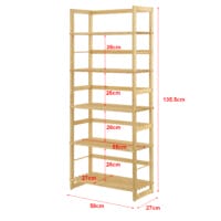 Standregal Luster mit 5 Ablagen 58x27x136cm Bambus