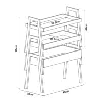 Standregal 3-tlg. Bambus Küchenregal Pflanzregal 85x65x30cm