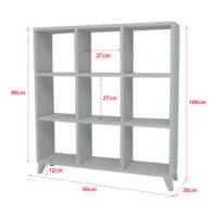 Standregal Tristur 88x88x20cm Weiss