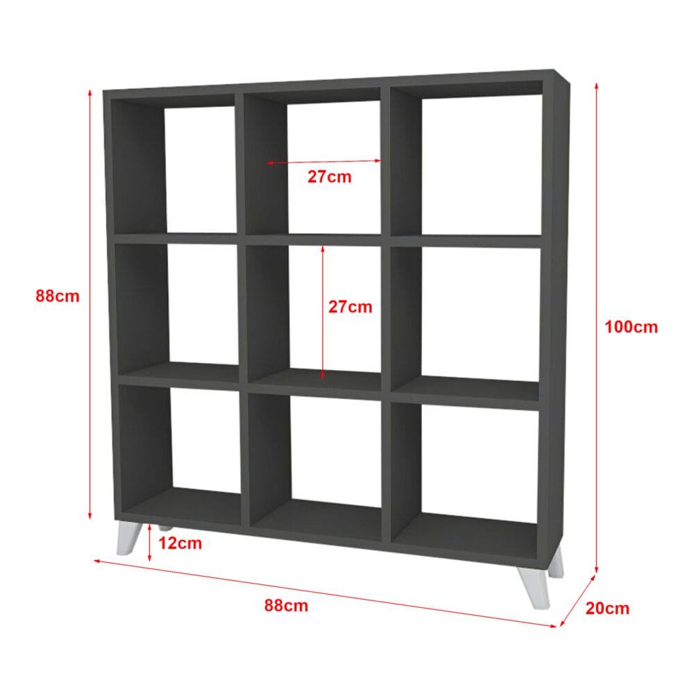 Standregal Tristur 88x88x20cm Anthrazit