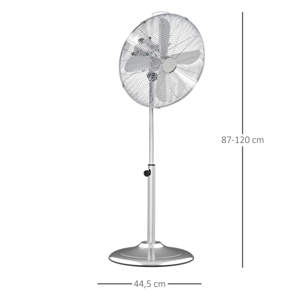 Standventilator Lüfter 3 Geschwindigkeiten 87-120cm Oszillierend