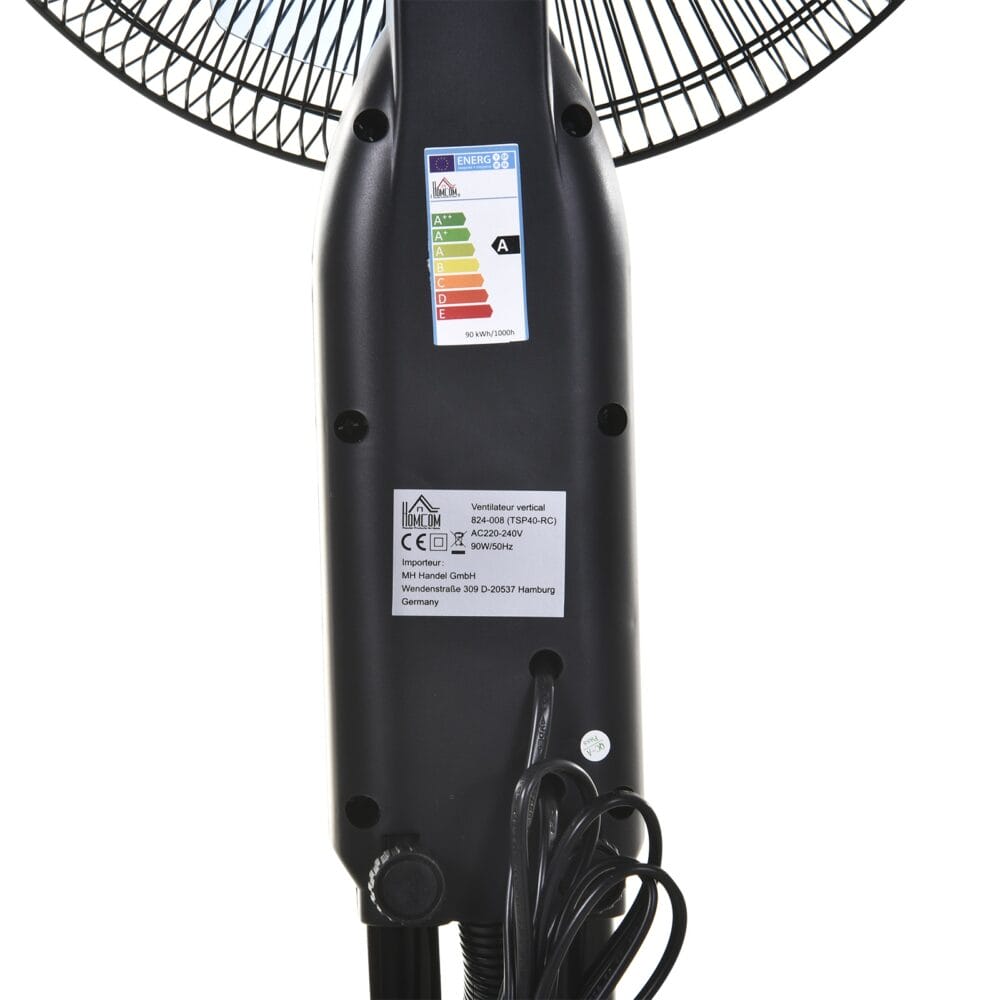 Standventilator mit 2,8 Liter Zerstäuber und Fernbedienung 120cm