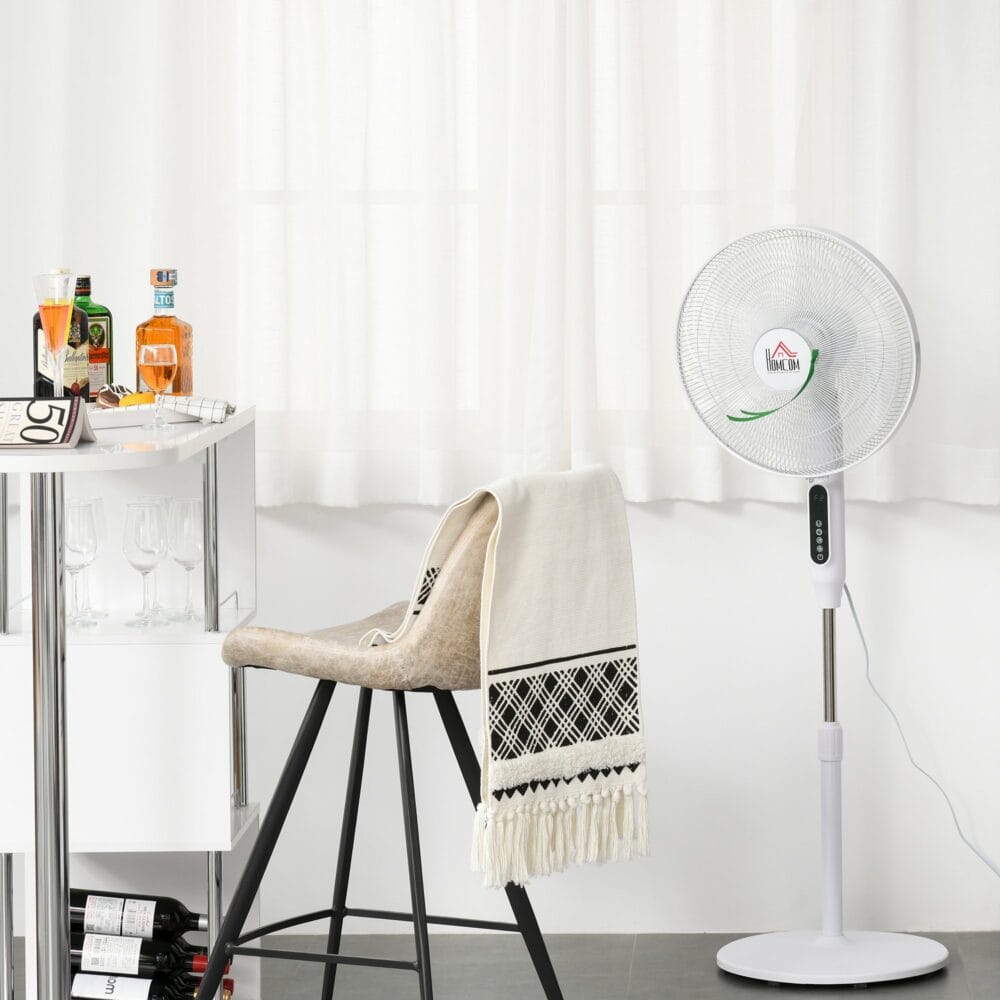 Standventilator mit Fernbedienung 3 Stufen 124cm Oszillierend