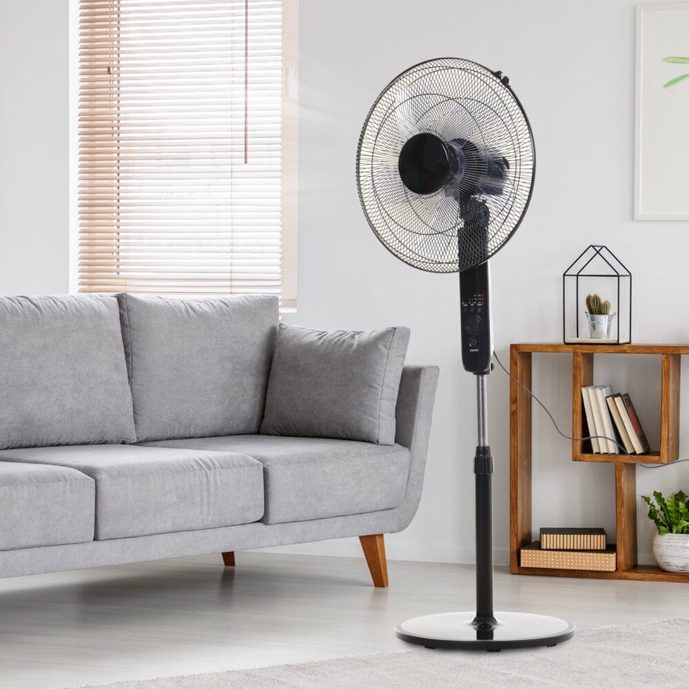 Standventilator mit Fernbedienung 3 Stufen 124cm Oszillierend