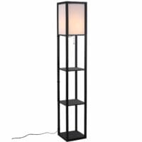 Stehlampe Bücherregal mit 3 Ablagen 160cm