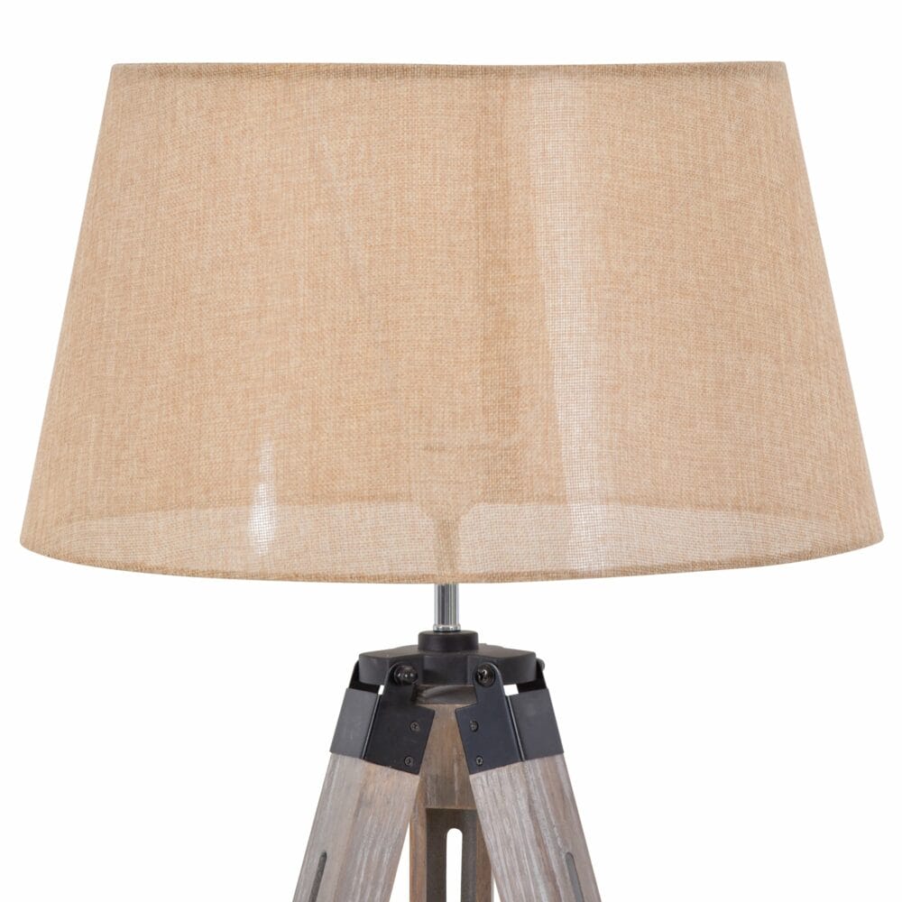 Stehlampe mit Regal 110-150cm Malmö Braun Wash