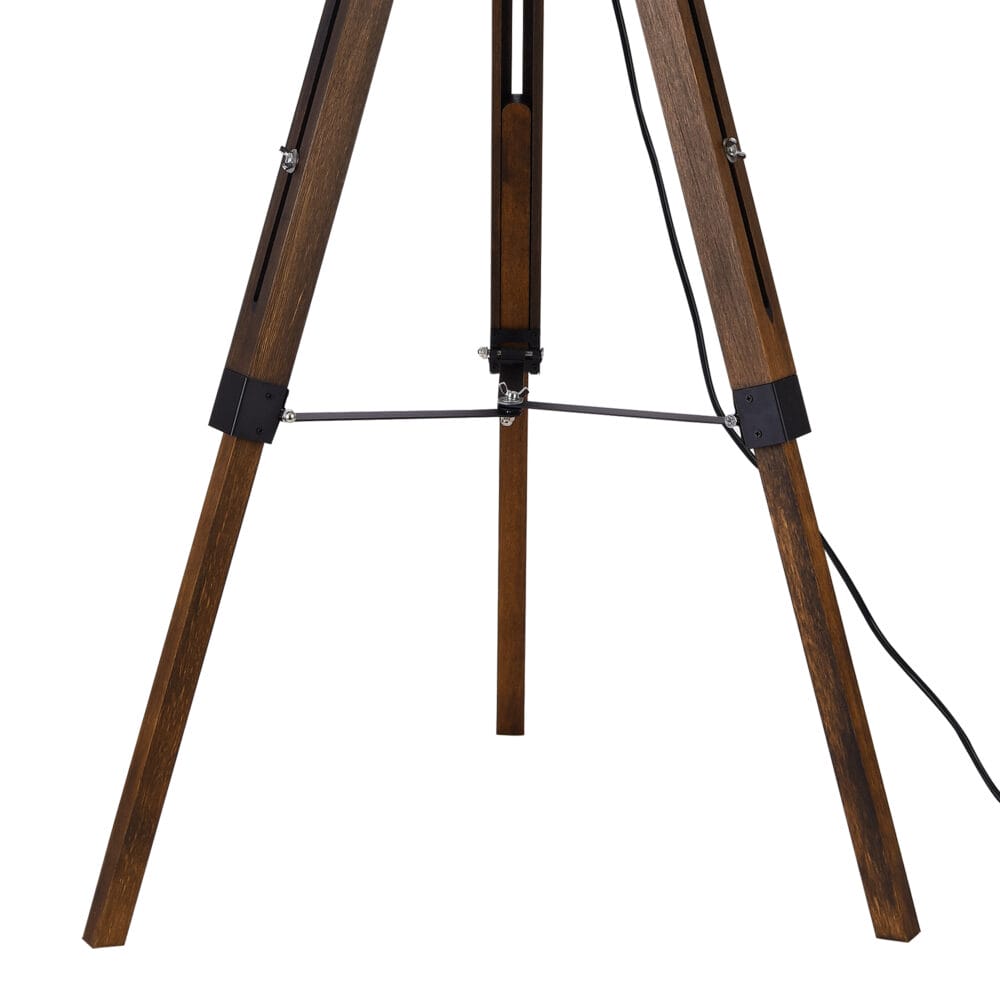 Stehlampe Karlsbad 145cm Schwarz/Braun
