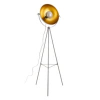 Stehlampe Angers 158cm Max 60W E27 Metall Messing Grau