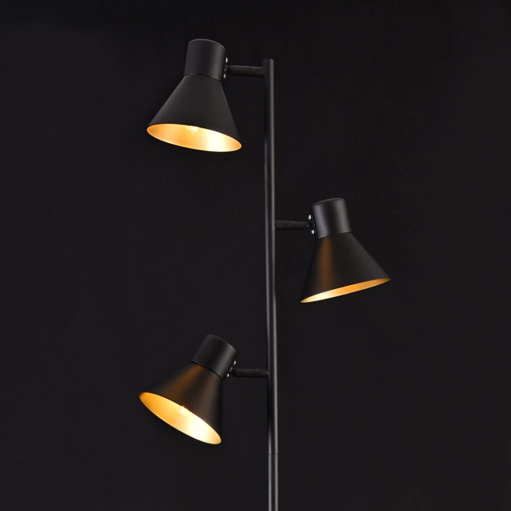 Stehlampe Pinntorp 3-flammig E27 -Gold
