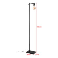 Stehleuchte Stehlampe Leixlip Metall Schwarz