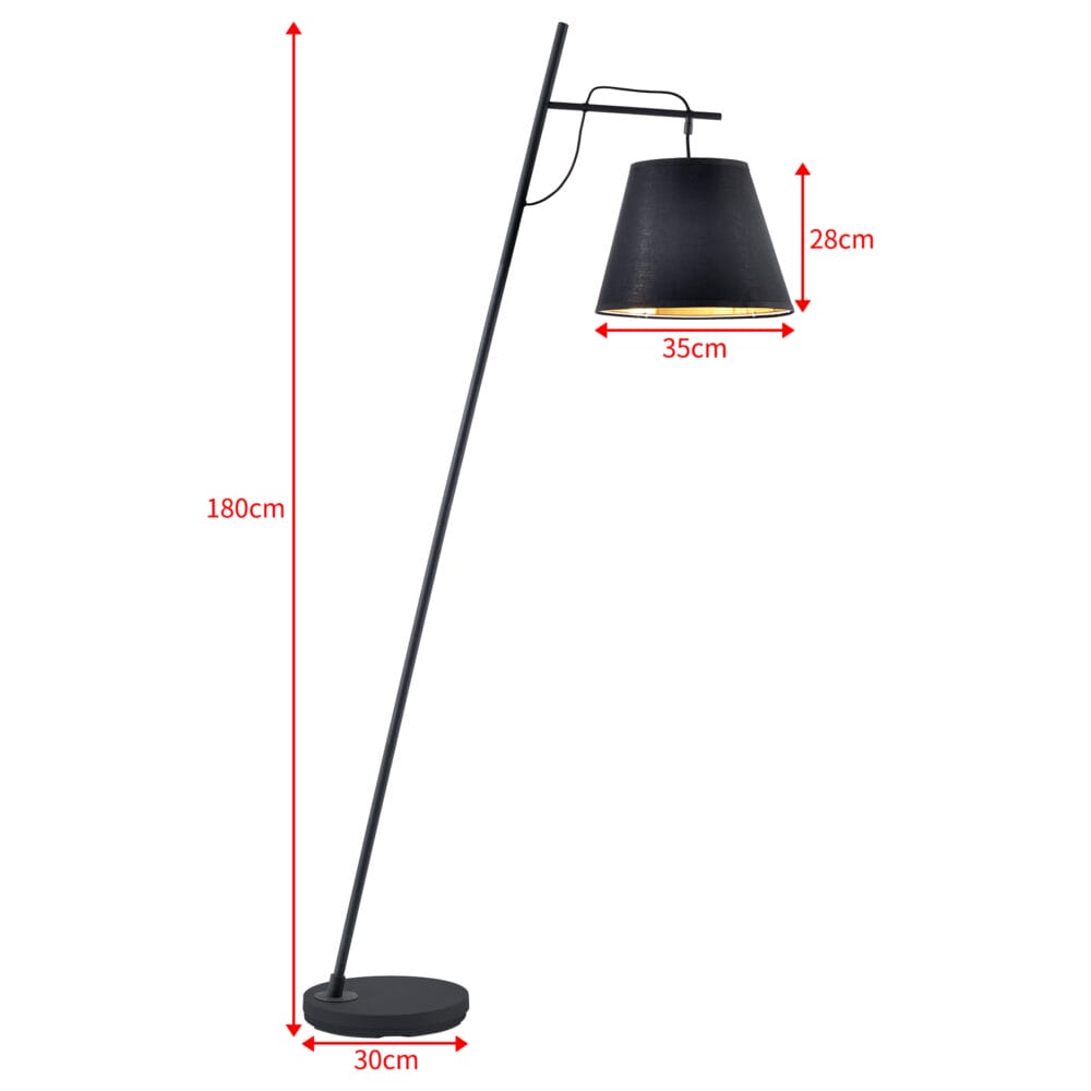 Stehlampe Nottingham Schwarz