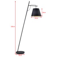 Stehlampe Nottingham Schwarz