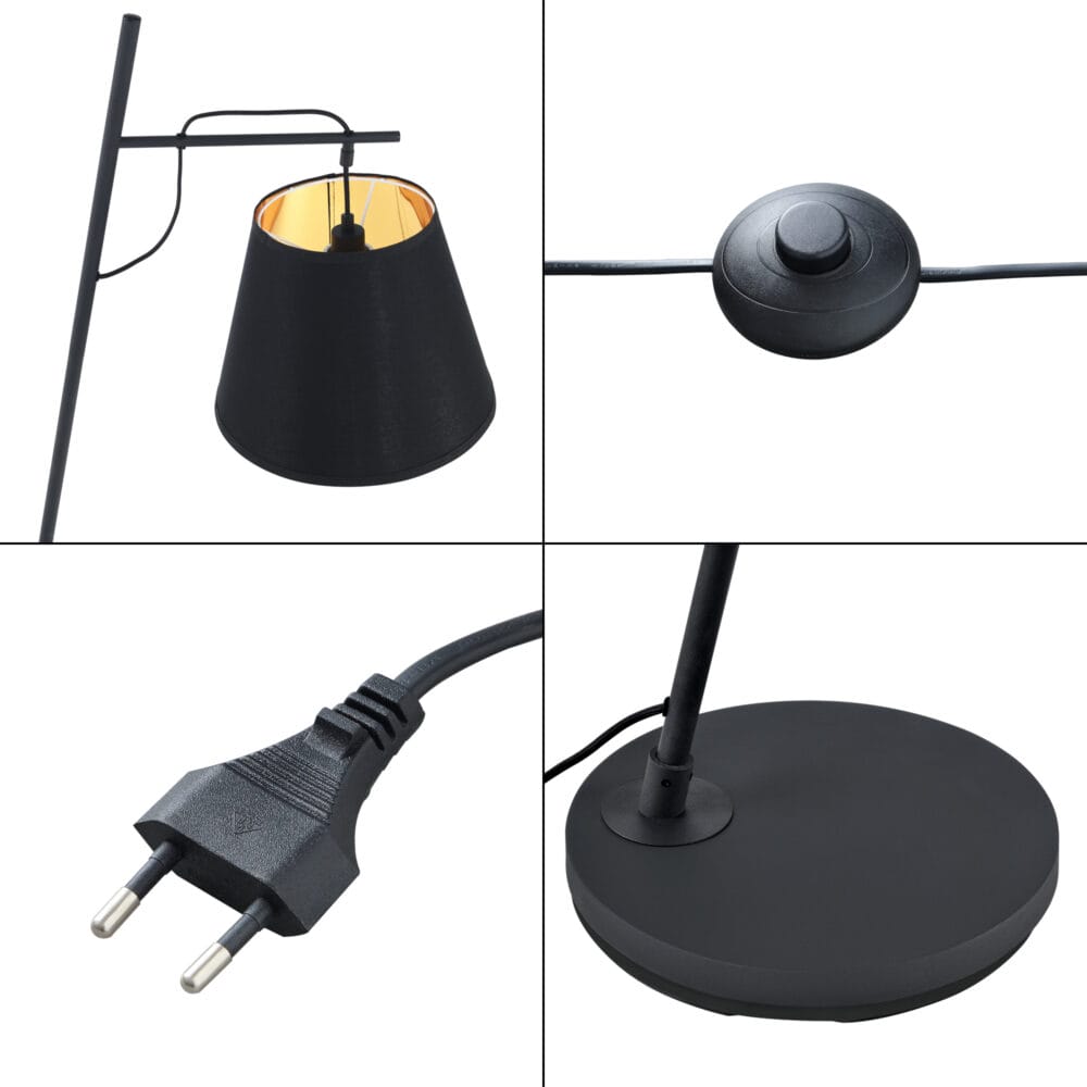 Stehlampe Nottingham Schwarz