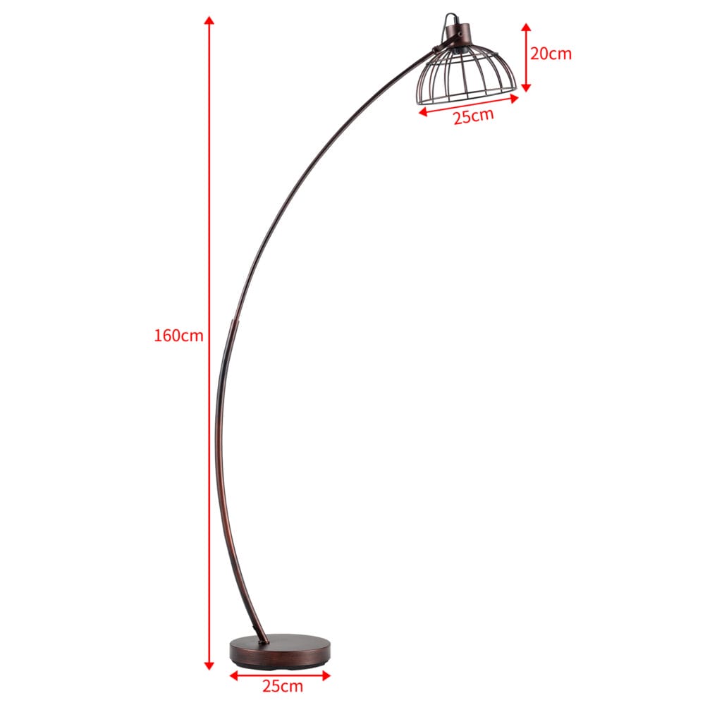 Stehlampe Portsmouth Rostbraun