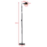 Stehlampe Bolton Schwarz