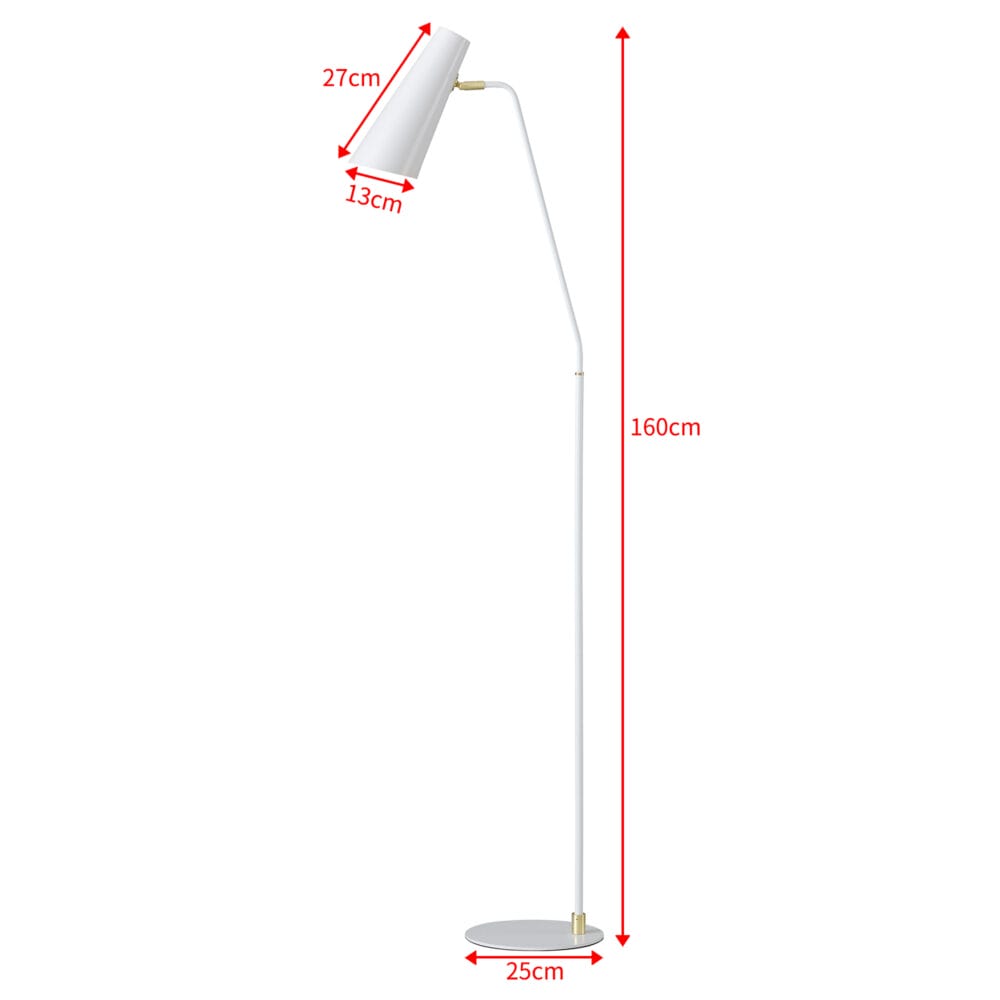 Stehlampe Norwich verstellbar Weiss