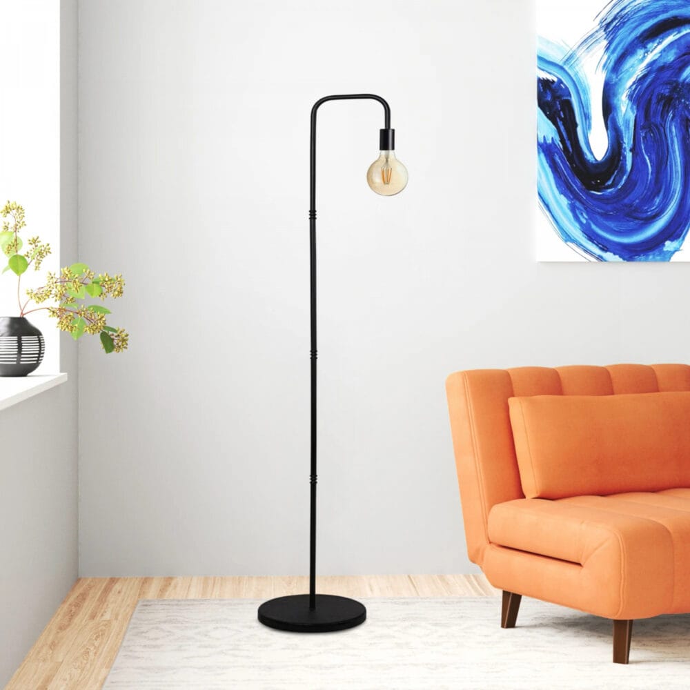 Stehleuchte Stehlampe Runcorn Schwarz