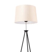 Stehleuchte Stehlampe Orpington 1xE27 Metall Schwarz Creme