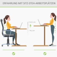 Stehpult Elektrischer Schreibtisch 120x60x114cm