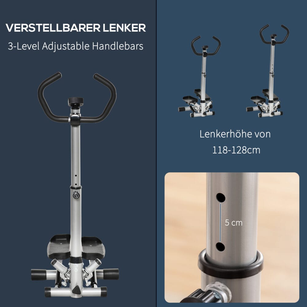 Stepper mit Handgriff Heimtrainer LCD-Bildschirm