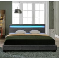 Polsterbett Skagen mit LED Beleuchtung 140x200cm Corium