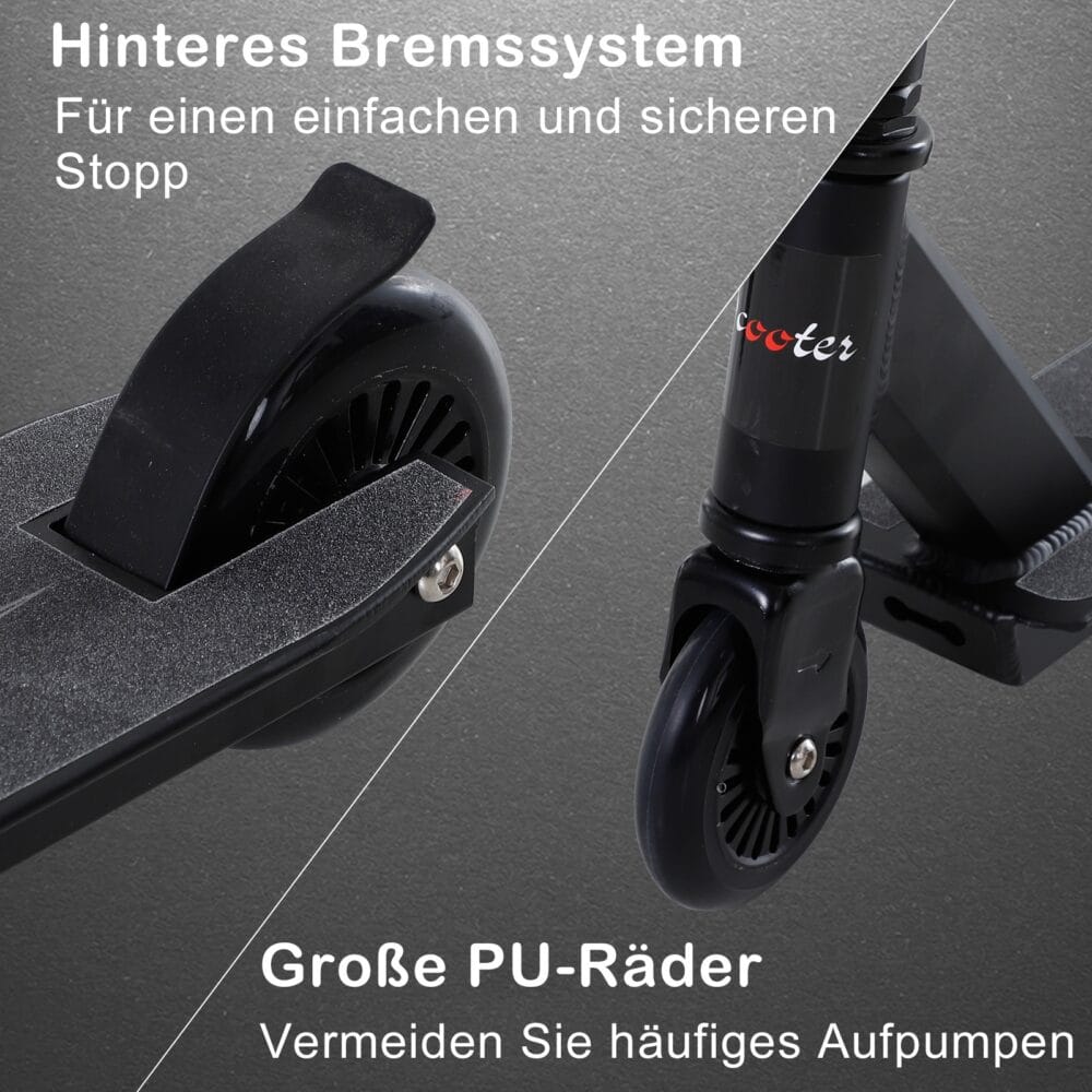 Stuntscooter ab 14 Jahren Kickboard Scooter Alu schwarz