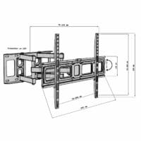 TV-Wandhalterung 32-65 Zoll Vesa bis 600mm neigbar schwenkbar ausziehbar