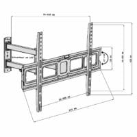 TV-Wandhalterung 32-65 Zoll Vesa bis 600mm neigbar schwenkbar ausziehbar