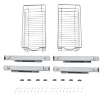 2x Teleskopschublade 30cm Schrankbreite inklusive Schienen