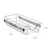 2x Teleskopschublade 40cm Schrankbreite inklusive Schienen