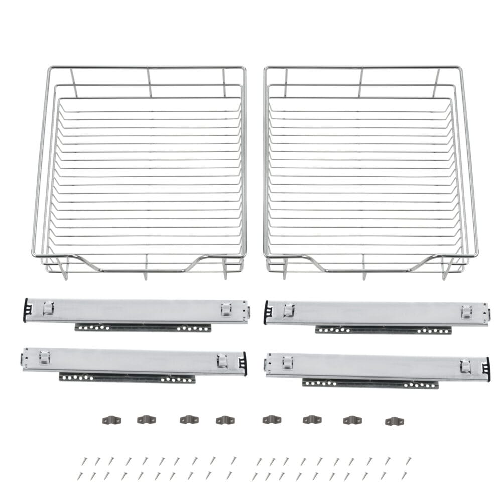 2x Teleskopschublade 50cm Schrankbreite inklusive Schienen