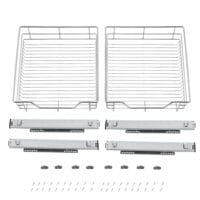 2x Teleskopschublade 50cm Schrankbreite inklusive Schienen