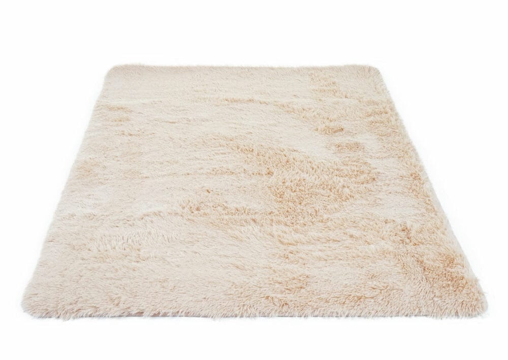 Teppich Shaggy Hochflor flauschig 160x120cm ~ hellbraun