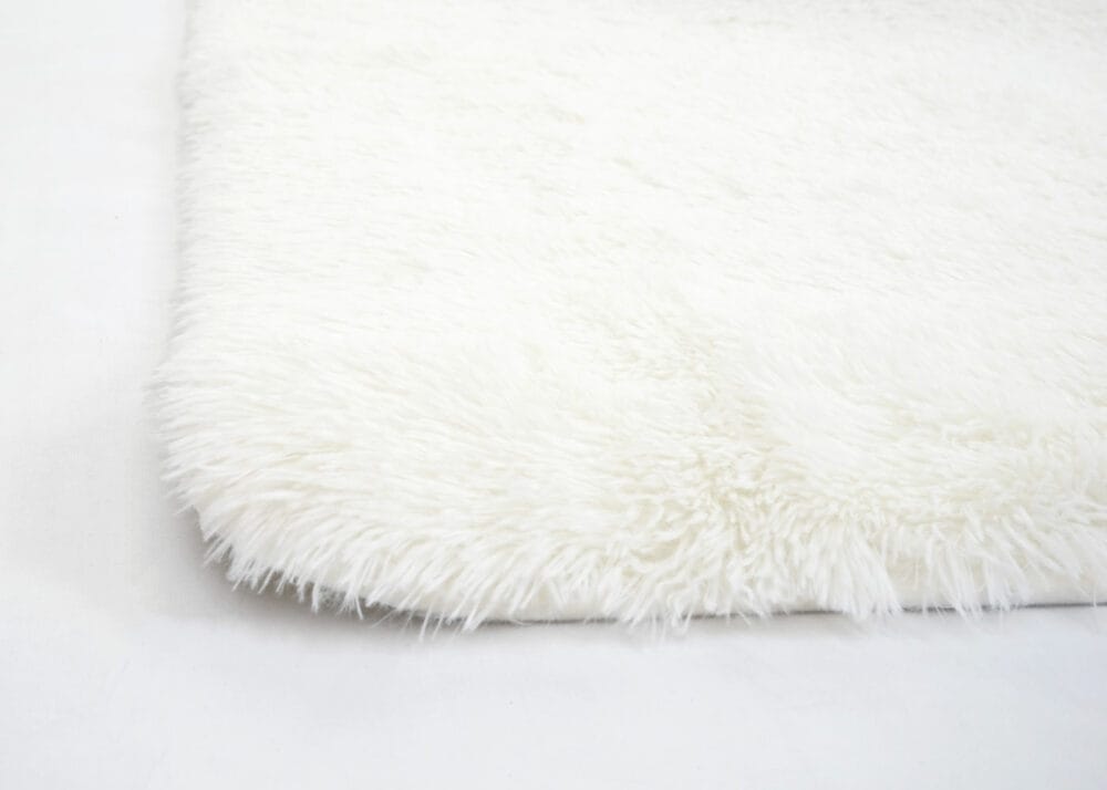 Teppich Shaggy Hochflor flauschig 160x120cm ~ weiss