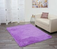 Teppich Shaggy Hochflor flauschig 200x140cm ~ lila