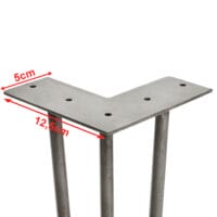 4er Set Hairpin 12.5 cm x 20 cm x 5 cm 3 Streben Tischbeine Makers