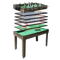 Tischkicker 7in1 Multiplayer Spieletisch 82x107x60cm anthrazit-grau