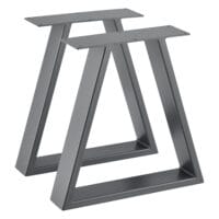 Tischbeine Metall 2er-Set Tischgestell Trapezförmig 40x10x40 cm